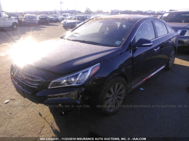 5NPE34AF7FH227270 - 2015 HYUNDAI SONATA SPORT/LIMITED BLACK photo 2