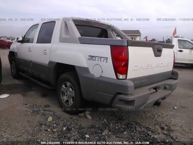 3GNEC13T22G301741 - 2002 CHEVROLET AVALANCHE C1500 WHITE photo 3