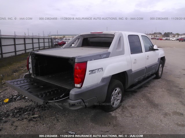 3GNEC13T22G301741 - 2002 CHEVROLET AVALANCHE C1500 WHITE photo 4