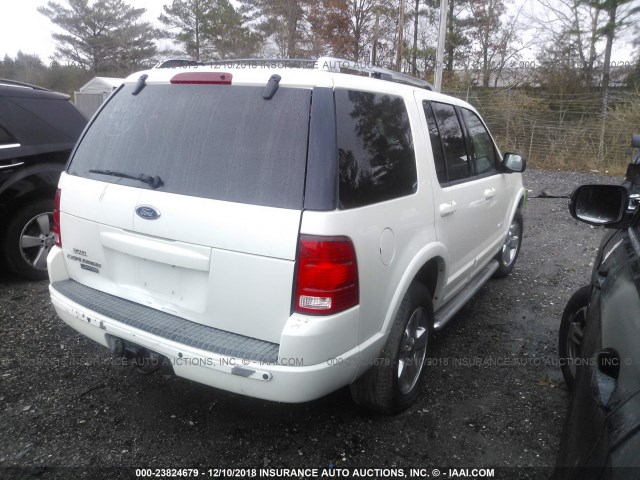 1FMDU75E54ZB38486 - 2004 FORD EXPLORER LIMITED WHITE photo 4