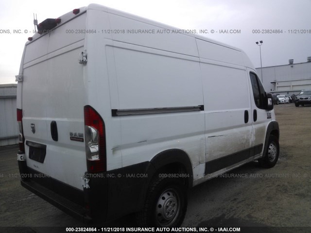 3C6TRVBGXJE102240 - 2018 RAM PROMASTER 1500 1500 HIGH WHITE photo 4