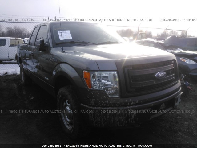 1FTFX1ET0DKF98342 - 2013 FORD F150 SUPER CAB GRAY photo 1