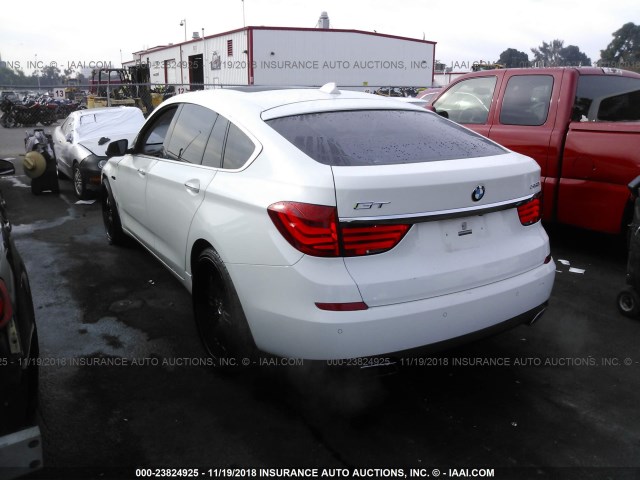 WBASN4C58AC208858 - 2010 BMW 550 GT WHITE photo 3