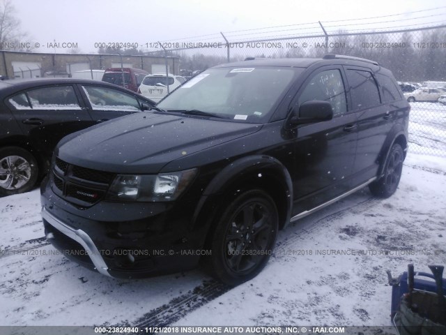 3C4PDDGG9JT449985 - 2018 DODGE JOURNEY CROSSROAD BLACK photo 2