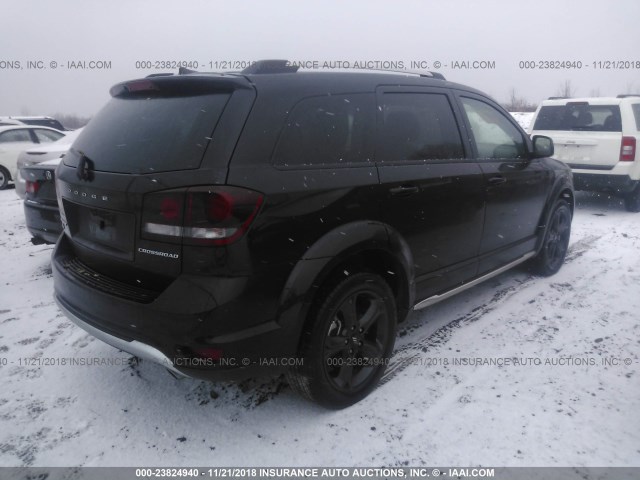 3C4PDDGG9JT449985 - 2018 DODGE JOURNEY CROSSROAD BLACK photo 4