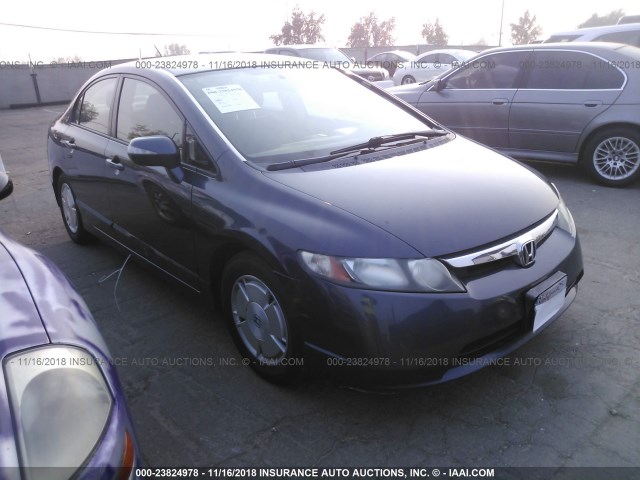 JHMFA36268S009740 - 2008 HONDA CIVIC HYBRID BLUE photo 1