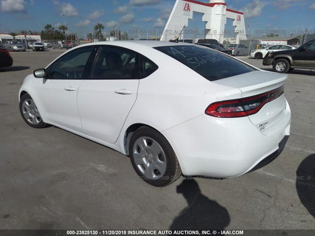 1C3CDFAH2DD286977 - 2013 DODGE DART SE/AERO WHITE photo 3