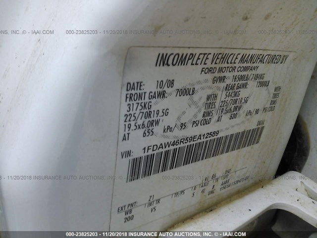 1FDAW46R59EA12589 - 2009 FORD F450 SUPER DUTY Unknown photo 9