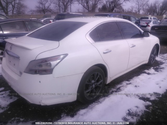 1N4AA5AP2CC850893 - 2012 NISSAN MAXIMA S/SV WHITE photo 4