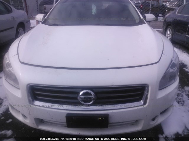 1N4AA5AP2CC850893 - 2012 NISSAN MAXIMA S/SV WHITE photo 6