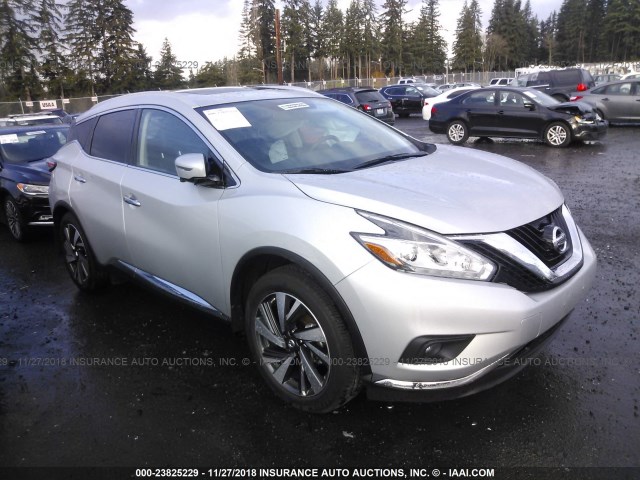 5N1AZ2MH5JN175477 - 2018 NISSAN MURANO S/SL/SV/PLATINUM SILVER photo 1