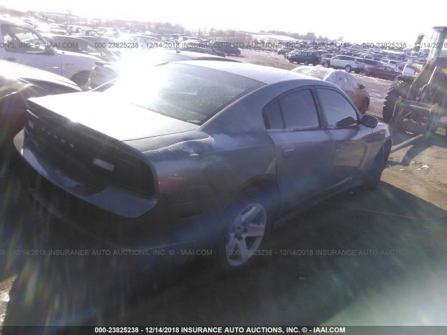 2C3CDXAT6CH316316 - 2012 DODGE CHARGER GRAY photo 4