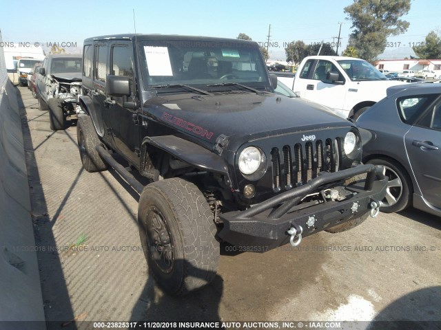1C4BJWDG3CL225029 - 2012 JEEP WRANGLER UNLIMITE SPORT BLACK photo 1