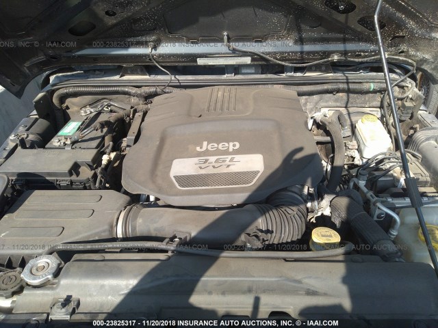 1C4BJWDG3CL225029 - 2012 JEEP WRANGLER UNLIMITE SPORT BLACK photo 10