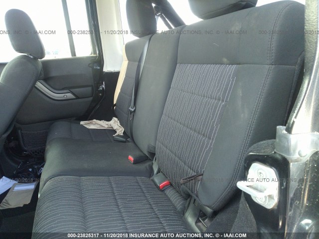 1C4BJWDG3CL225029 - 2012 JEEP WRANGLER UNLIMITE SPORT BLACK photo 8