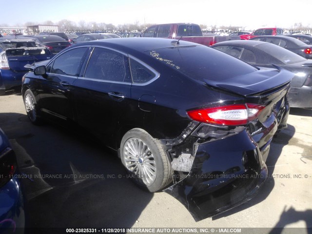 3FA6P0K9XGR390400 - 2016 FORD FUSION TITANIUM BLACK photo 3