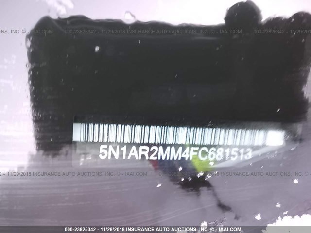 5N1AR2MM4FC681513 - 2015 NISSAN PATHFINDER S/SV/SL/PLATINUM RED photo 9