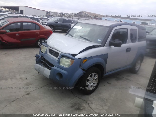 5J6YH18626L016177 - 2006 HONDA ELEMENT EX SILVER photo 2