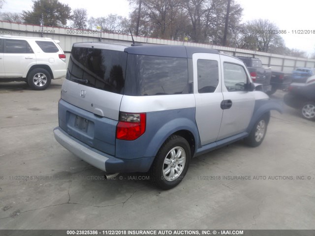 5J6YH18626L016177 - 2006 HONDA ELEMENT EX SILVER photo 4