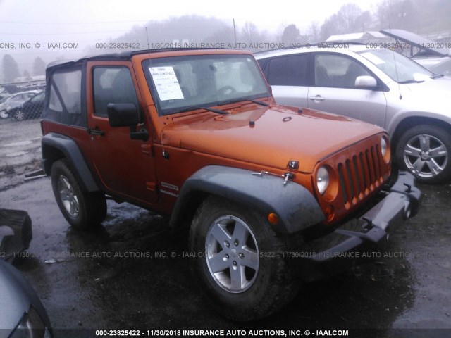 1J4AA2D10BL524261 - 2011 JEEP WRANGLER SPORT ORANGE photo 1