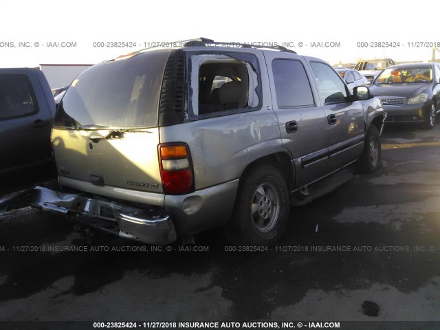 1GNEK13T91J127439 - 2001 CHEVROLET TAHOE K1500 GOLD photo 4