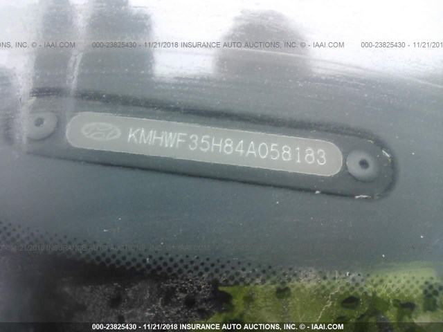 KMHWF35H84A058183 - 2004 HYUNDAI SONATA GLS/LX GRAY photo 9