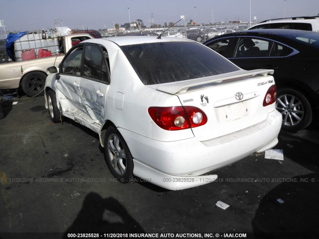 2T1BY32E36C552098 - 2006 TOYOTA COROLLA XRS WHITE photo 3