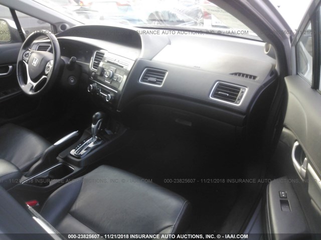 2HGFB2F99DH566831 - 2013 HONDA CIVIC EXL SILVER photo 5