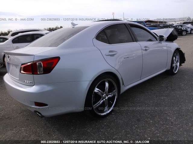 JTHBF5C27B5138608 - 2011 LEXUS IS 250 CREAM photo 4