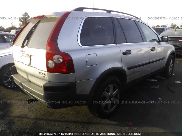 YV1CZ59H941066274 - 2004 VOLVO XC90 SILVER photo 4