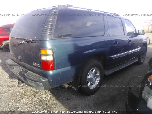 1GKFK16Z75J142853 - 2005 GMC YUKON XL K1500 BLUE photo 4