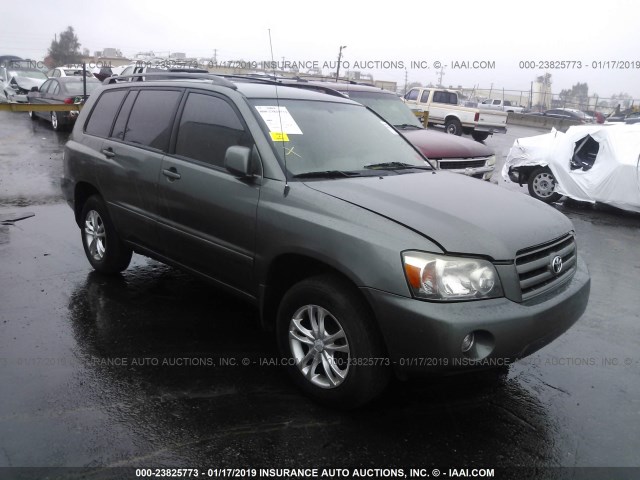 JTEDP21A150090813 - 2005 TOYOTA HIGHLANDER LIMITED GREEN photo 1