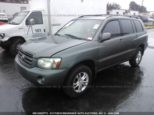 JTEDP21A150090813 - 2005 TOYOTA HIGHLANDER LIMITED GREEN photo 2