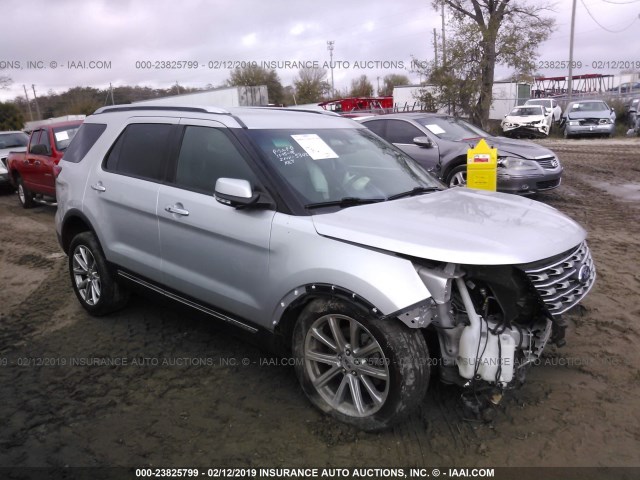 1FM5K7F82GGA26750 - 2016 FORD EXPLORER LIMITED SILVER photo 1