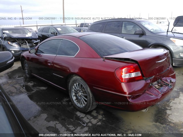 4C3AG52H64E139268 - 2004 CHRYSLER SEBRING LIMITED MAROON photo 3