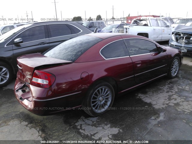 4C3AG52H64E139268 - 2004 CHRYSLER SEBRING LIMITED MAROON photo 4