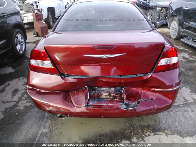 4C3AG52H64E139268 - 2004 CHRYSLER SEBRING LIMITED MAROON photo 6