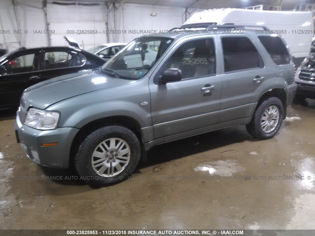 4M2YU91157KJ14958 - 2007 MERCURY MARINER LUXURY GREEN photo 2