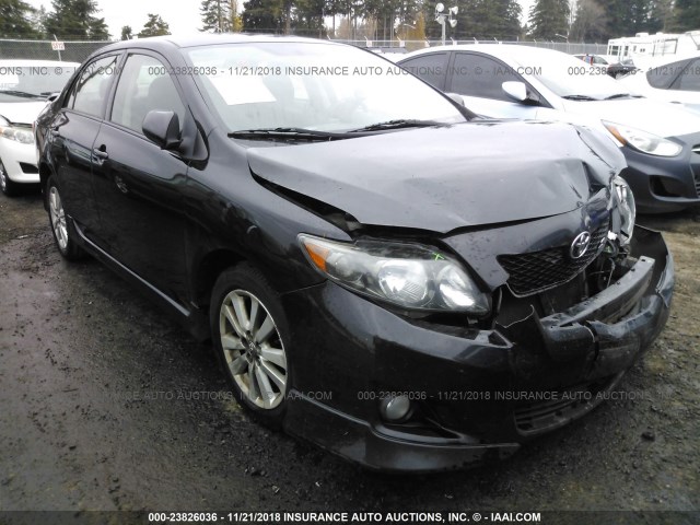 1NXBU40E29Z107388 - 2009 TOYOTA COROLLA S/LE/XLE BLACK photo 1