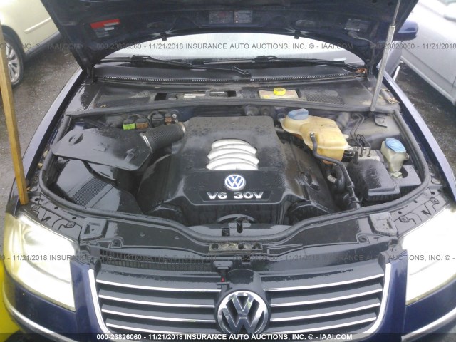 WVWRH63B62P034910 - 2002 VOLKSWAGEN PASSAT GLX 蓝色 照片 10