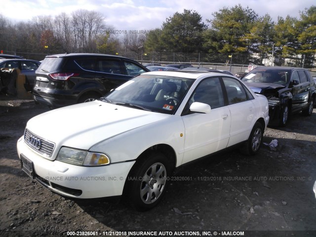 WAUCB88D4VA285166 - 1997 AUDI A4 1.8T QUATTRO WHITE photo 2