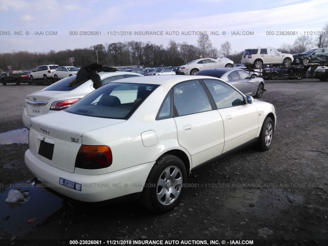 WAUCB88D4VA285166 - 1997 AUDI A4 1.8T QUATTRO WHITE photo 4