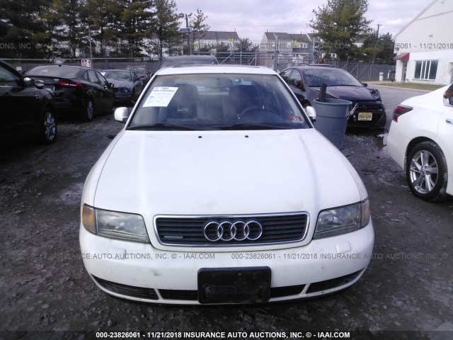 WAUCB88D4VA285166 - 1997 AUDI A4 1.8T QUATTRO WHITE photo 6