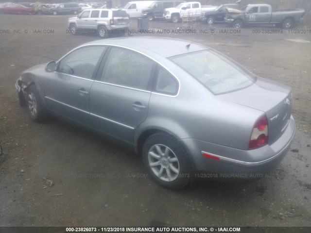 WVWPD63B04P257367 - 2004 VOLKSWAGEN PASSAT GLS SILVER photo 3