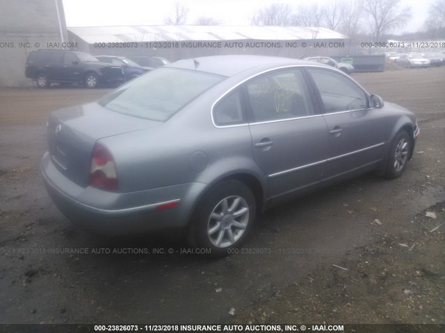 WVWPD63B04P257367 - 2004 VOLKSWAGEN PASSAT GLS SILVER photo 4