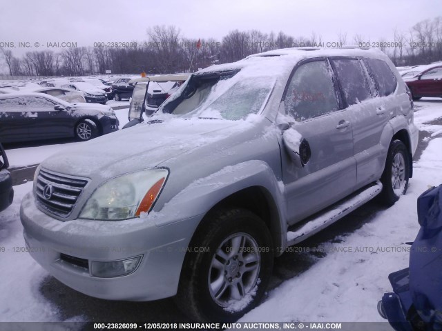 JTJBT20X050069977 - 2005 LEXUS GX 470 SILVER photo 2