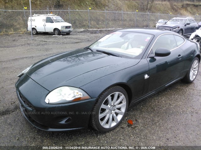 SAJDA43B575B06271 - 2007 JAGUAR XK GREEN photo 2