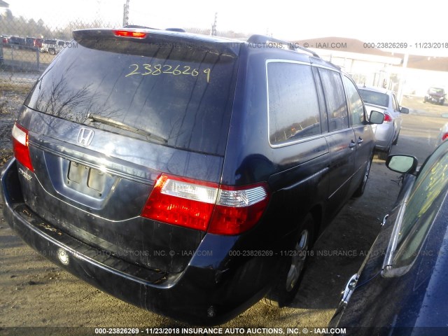 5FNRL38716B027302 - 2006 HONDA ODYSSEY EXL BLUE photo 4