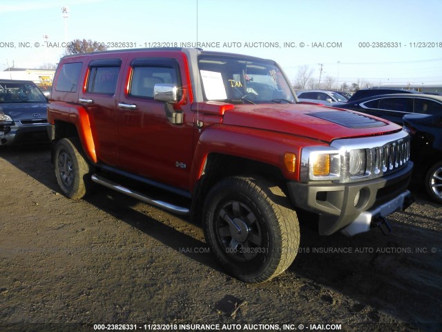 5GTEN13E688142038 - 2008 HUMMER H3 ORANGE photo 1