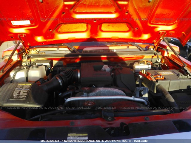 5GTEN13E688142038 - 2008 HUMMER H3 ORANGE photo 10